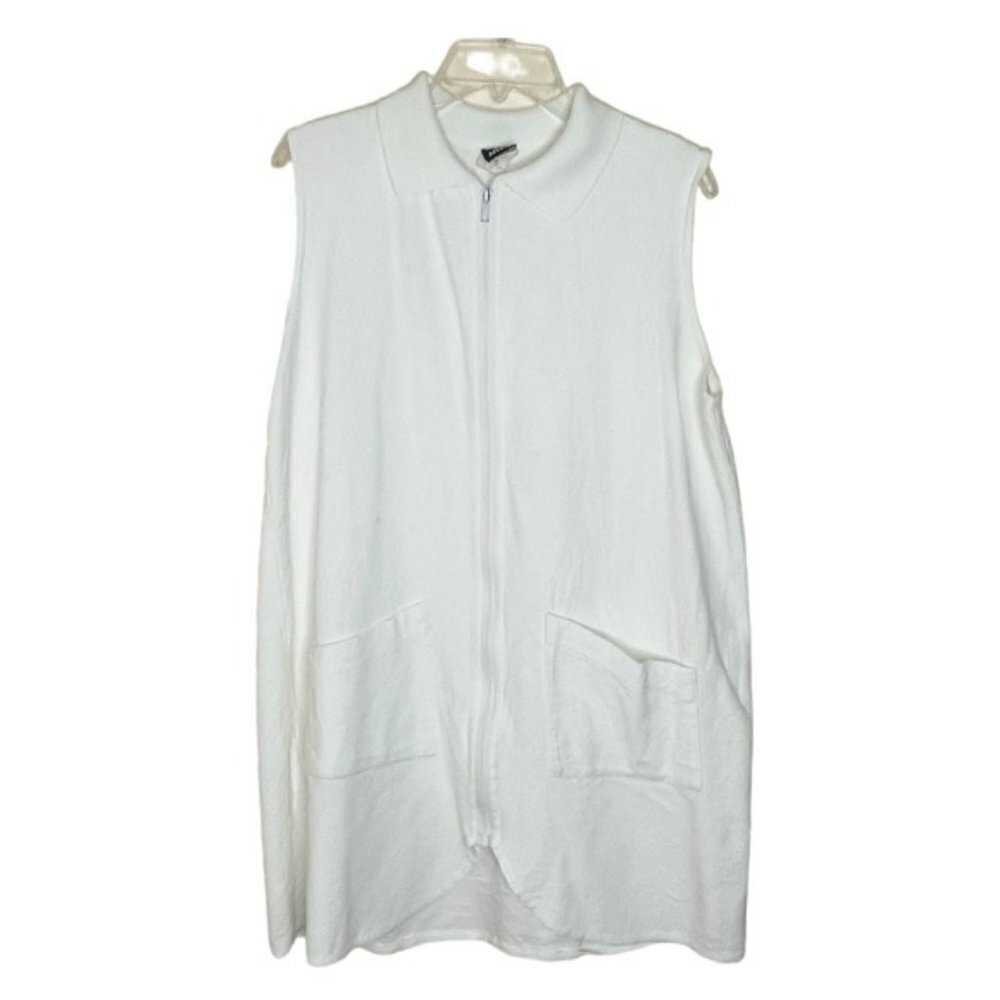 Wear Abouts White Knit Jersey Vest US M